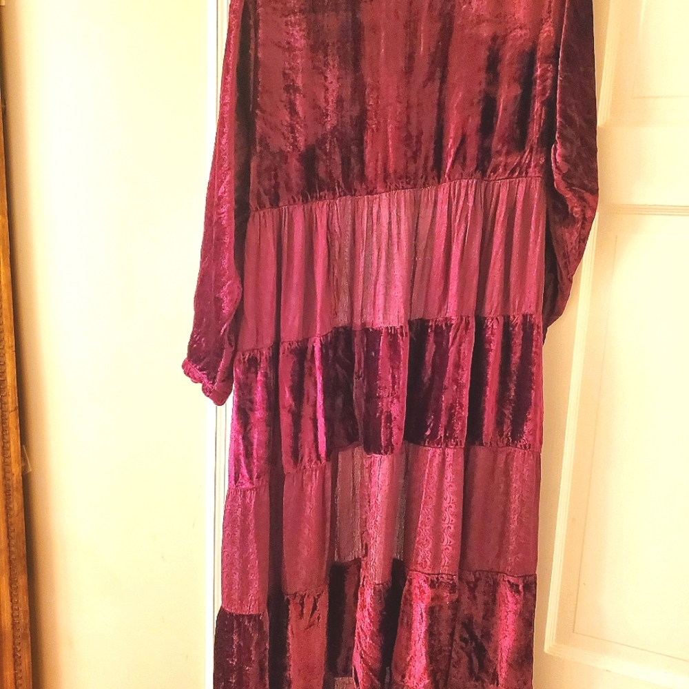 Velvet Boho button down dress